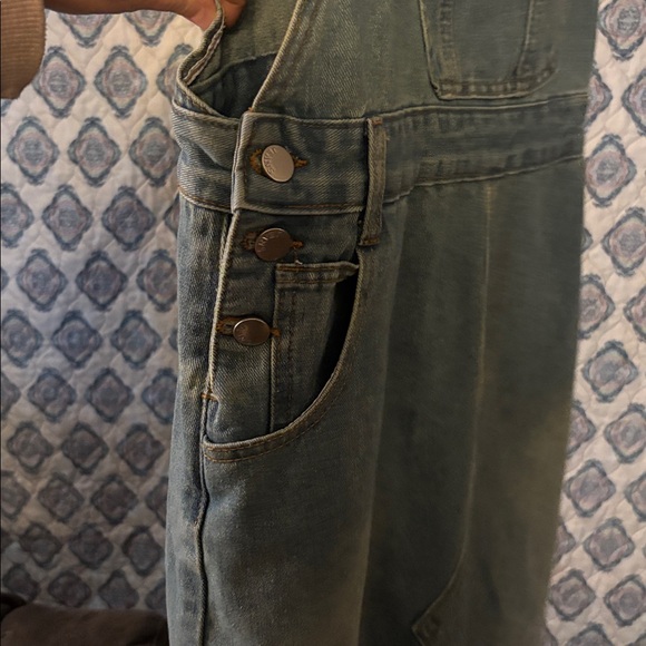 NWOT Denim Overall Dress Size Large - Picture 8 of 9
